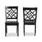Baxton Studio Nicolette Modern and Contemporary Dark Brown Finished Wood 2-Piece Dining Chair Set 179-11385-Zoro - alternate 5